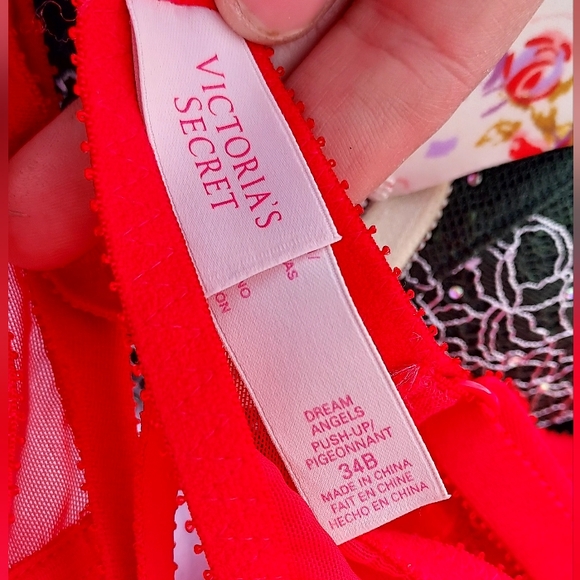 Victoria's Secret Dream Angel's Women's Red Lace Push-up Bra - Picture 6 of 7